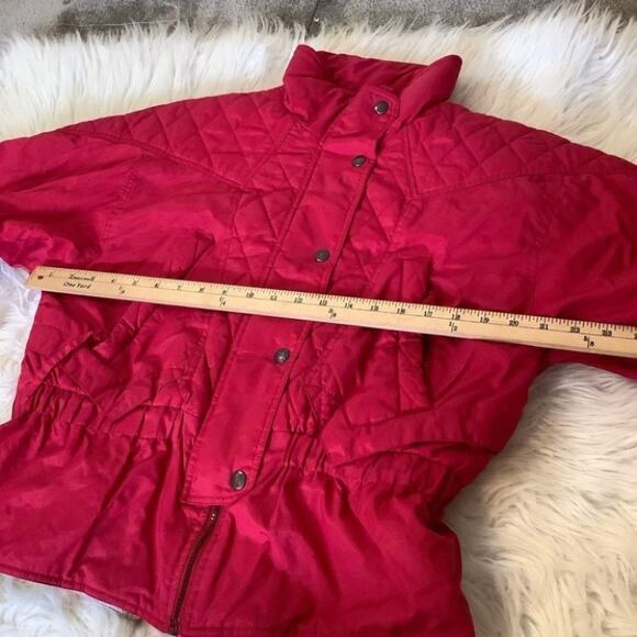 Nordica Size 6 Red Puffy Coat Vintage Winter Warm Snowmobile Snowboard Skiing - Picture 13 of 15